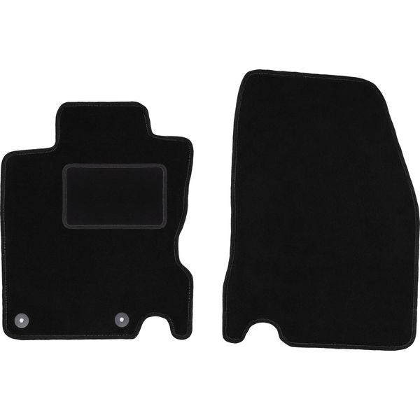 Wielganizator Tappetini Auto Velours Anteriori Adatto Per Nissan Qashqai Ii J11 (2013-, Crossover) Neri, Set 2 Pz, Con Fissaggi-image