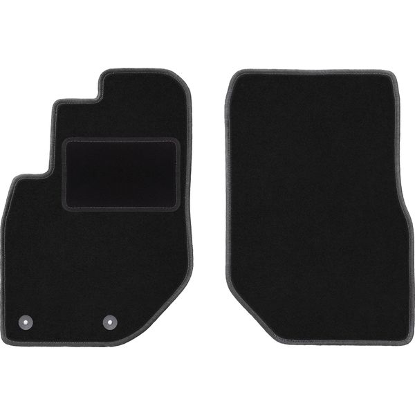 Wielganizator Tappetini Auto Velours Anteriori Adatto Per Hyundai Terracan (2001-2006, Suv) Neri, Set 2 Pz, Con Fissaggi-image