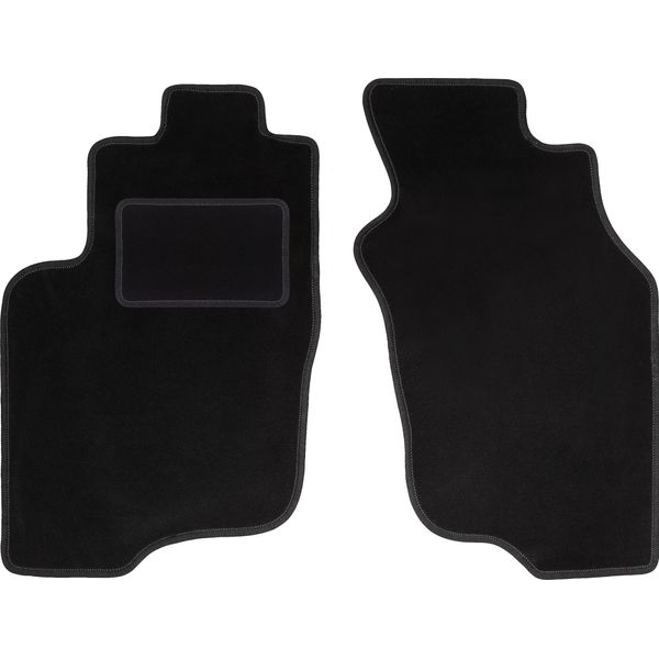 Wielganizator Tappetini Auto Velours Anteriori Adatto Per Mitsubishi Space Star (1999-2005, Minivan) Neri, Set 2 Pz, Con Fissaggi-image
