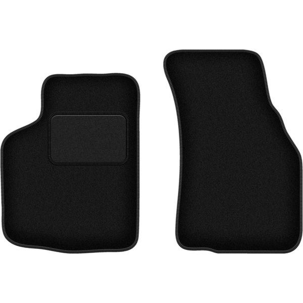Wielganizator Tappetini Auto Velours Anteriori Adatto Per Volkswagen Golf I (1979-1993, Cabriolet) Neri, Set 2 Pz, Con Fissaggi-image