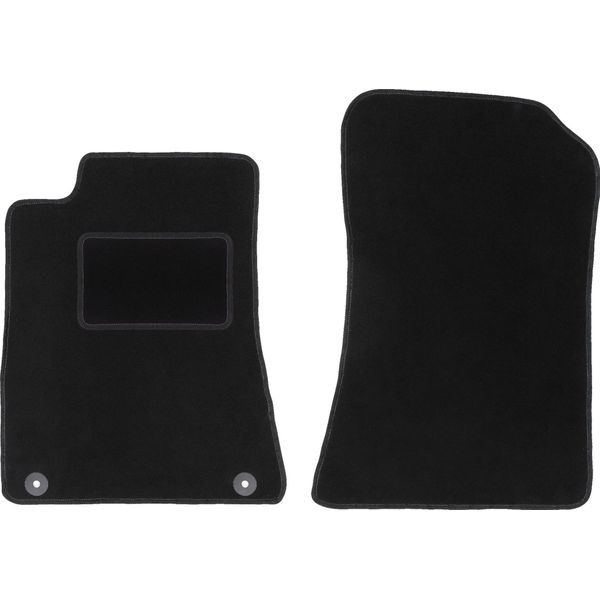 Wielganizator Tappetini Auto Velours Anteriori Adatto Per Mercedes Sl R129 (1998-2002, Roadster) Neri, Set 2 Pz, Con Fissaggi-image