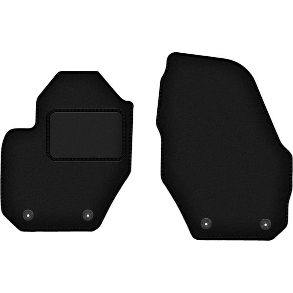 Wielganizator Tappetini Auto Velours Anteriori Adatto Per Volvo S60 Ii (2010-2018, Long / Lungo) Neri, Set 2 Pz, Con Fissaggi-image