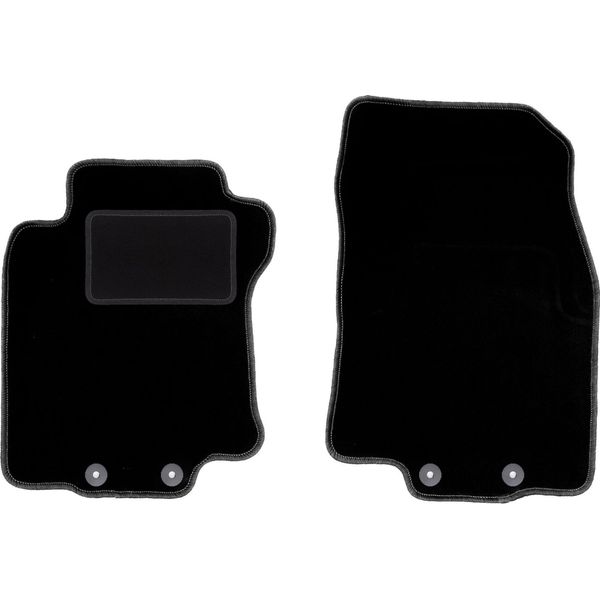 Wielganizator Tappetini Auto Velours Anteriori Adatto Per Renault Koleos Ii (2016-, Suv) Neri, Set 2 Pz, Con Fissaggi-image