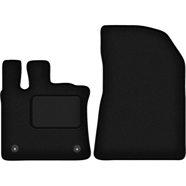 Wielganizator Tappetini Auto Velours Anteriori Adatto Per Renault Captur Ii (2020-, Crossover) Neri, Set 2 Pz, Con Fissaggi-image