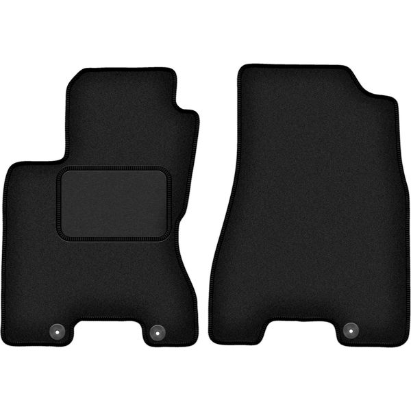 Wielganizator Tappetini Auto Velours Anteriori Adatto Per Nissan X-Trail Ii T31 (2007-2014, Suv) Neri, Set 2 Pz, Con Fissaggi-image