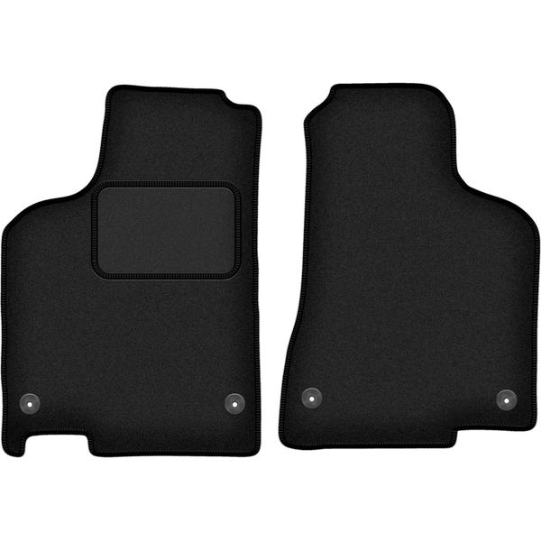 Wielganizator Tappetini Auto Velours Anteriori Adatto Per Volkswagen Lupo 3L (1997-2005, Hatchback) Neri, Set 2 Pz, Con Fissaggi-image