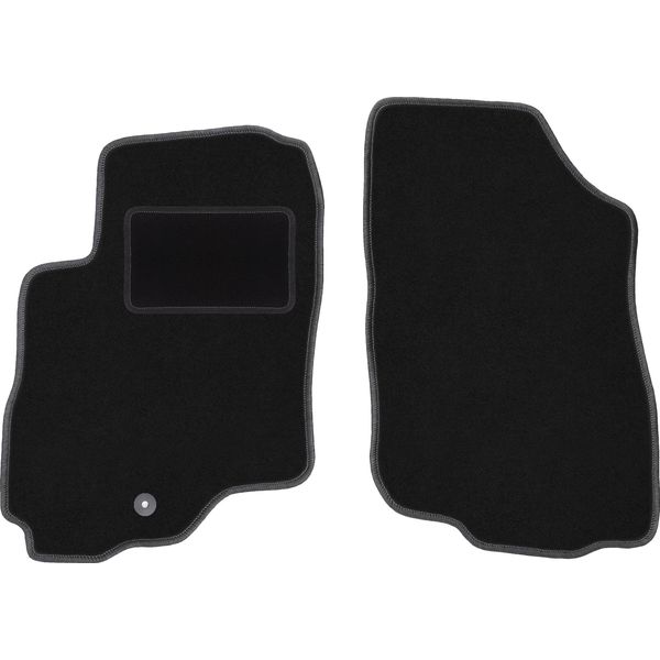 Wielganizator Tappetini Auto Velours Anteriori Adatto Per Mitsubishi Outlander I (2001-2006, Suv) Neri, Set 2 Pz, Con Fissaggi-image