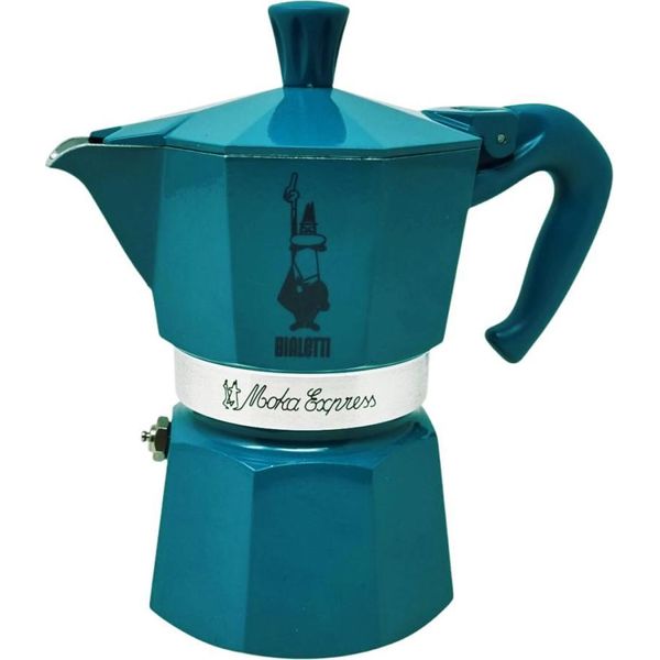 Bialetti Caffettiera Moka 3 Tazze Alluminio Turchese Winter Wonderland-image