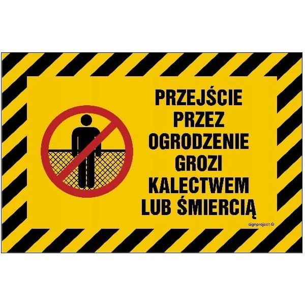 Attraversando La Recinzione Si Rischiano Lesioni E Morte - 300X200 Pvc Tablet-image
