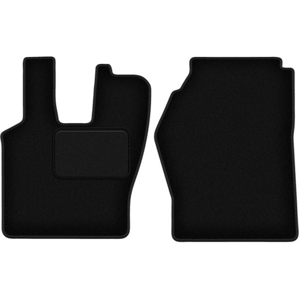 Wielganizator Tappetini Auto Velours Anteriori Adatto Per Iveco Stralis (2013-2019, Camion) Neri, Set 2 Pz, Con Fissaggi-image