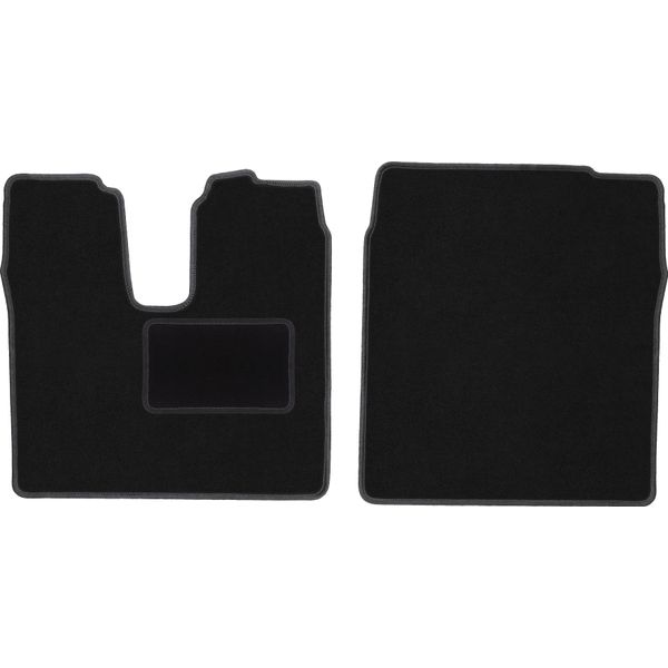 Wielganizator Tappetini Auto Velours Anteriori Adatto Per Man Tga (2000-2007, Camion) Neri, Set 2 Pz, Con Fissaggi-image