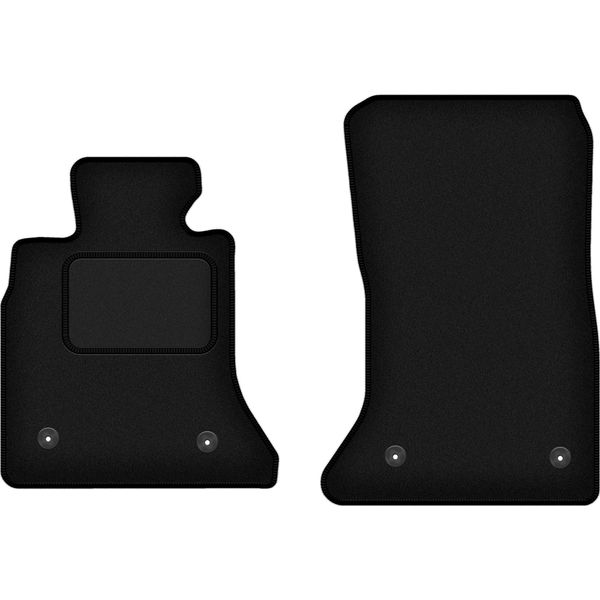 Wielganizator Tappetini Auto Velours Anteriori Adatto Per Bmw 5 F10 (2010-2013, Berlina (Velcro)) Neri, Set 2 Pz, Con Fissaggi-image