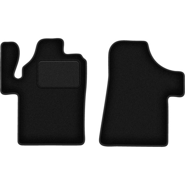 Wielganizator Tappetini Auto Velours Anteriori Adatto Per Mercedes Vito Ii W639 (2003-2014, Furgone) Neri, Set 2 Pz, Con Fissaggi-image