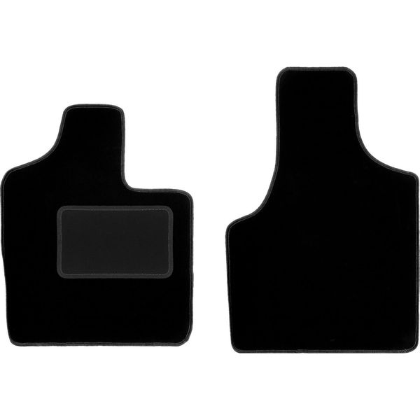 Wielganizator Tappetini Auto Velours Anteriori Adatto Per Chrysler Grand Voyager Iii (2000-2008, Minivan) Neri, Set 2 Pz, Con Fissaggi-image