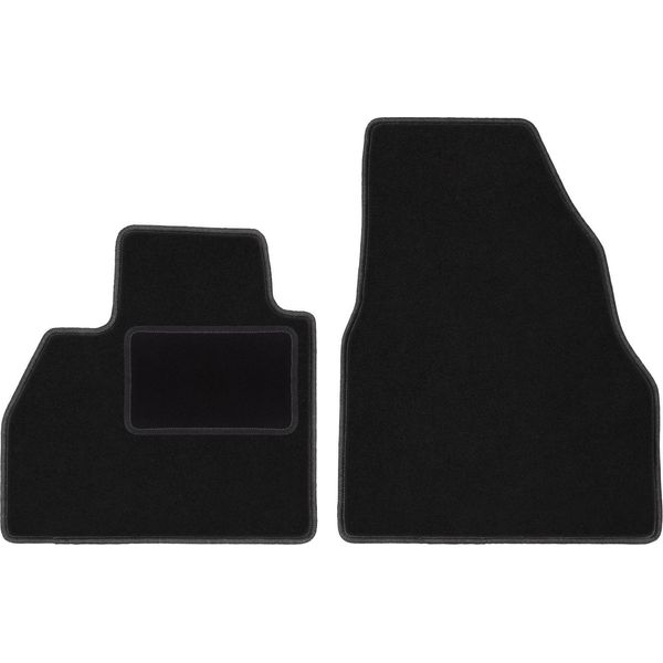 Wielganizator Tappetini Auto Velours Anteriori Adatto Per Renault Kangoo Ii (2013-, Furgoncino) Neri, Set 2 Pz, Con Fissaggi-image