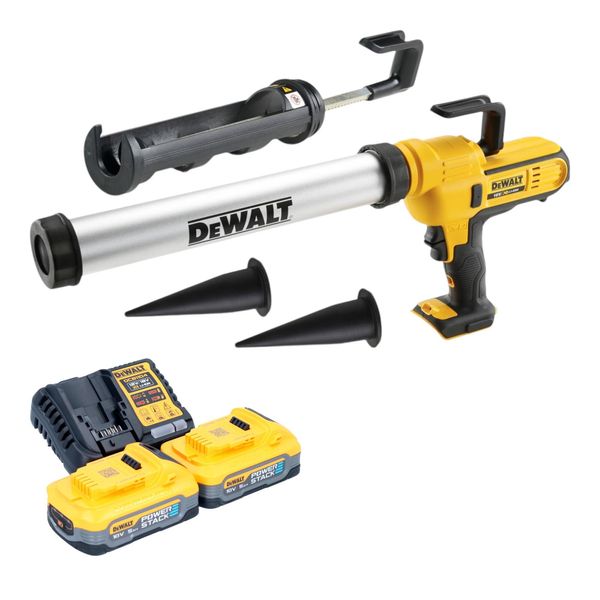 Pistola Per Calafataggio A Batteria Dewalt Dce 581 H2K 18 V 310 Ml + 2X Batteria Powerstack 5,0 Ah + Caricabatterie + Custodia-image