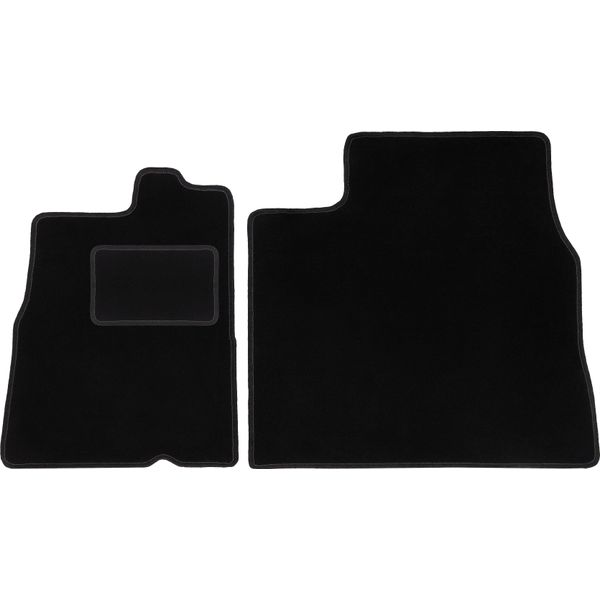 Wielganizator Tappetini Auto Velours Anteriori Adatto Per Fiat Ducato Ii (1994-2006, Furgone) Neri, Set 2 Pz, Con Fissaggi-image