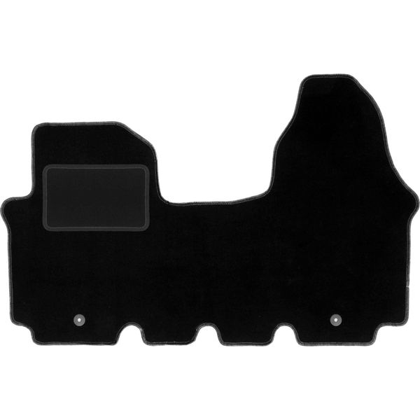 Wielganizator Tappetini Auto Velours Anteriori Adatto Per Opel Vivaro (2001-2014, Furgone) Neri, Set 2 Pz, Con Fissaggi-image