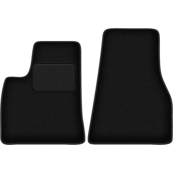 Wielganizator Tappetini Auto Velours Anteriori Adatto Per Tesla Model S Ii (2016-, Berlina) Neri, Set 2 Pz, Con Fissaggi-image