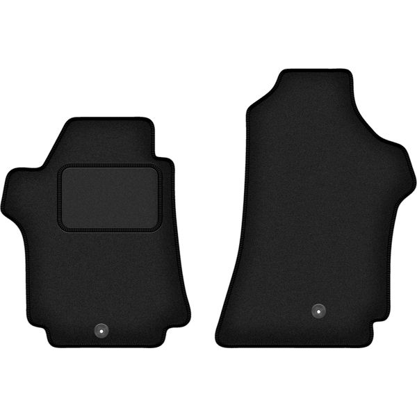 Wielganizator Tappetini Auto Velours Anteriori Adatto Per Hyundai Travel Ii (2008-, Van) Neri, Set 2 Pz, Con Fissaggi-image