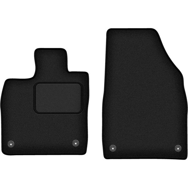 Wielganizator Tappetini Auto Velours Anteriori Adatto Per Vw ID.5 (2021-, Elettrica) Neri, Set 2 Pz, Con Fissaggi-image