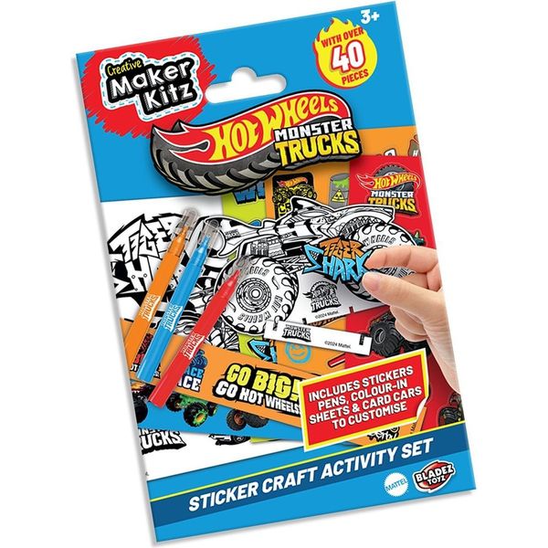Set Di Attività Con Adesivi Hot Wheels Monster Trucks Per Bambini-image