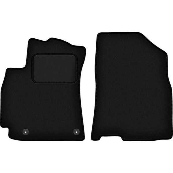 Wielganizator Tappetini Auto Velours Anteriori Adatto Per Hyundai Elantra Vii (2020-, Berlina) Neri, Set 2 Pz, Con Fissaggi-image