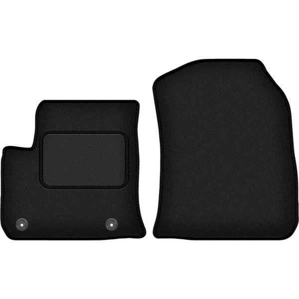 Wielganizator Tappetini Auto Velours Anteriori Adatto Per Peugeot 2008 Ii Elektro (2019-, Crossover) Neri, Set 2 Pz, Con Fissaggi-image