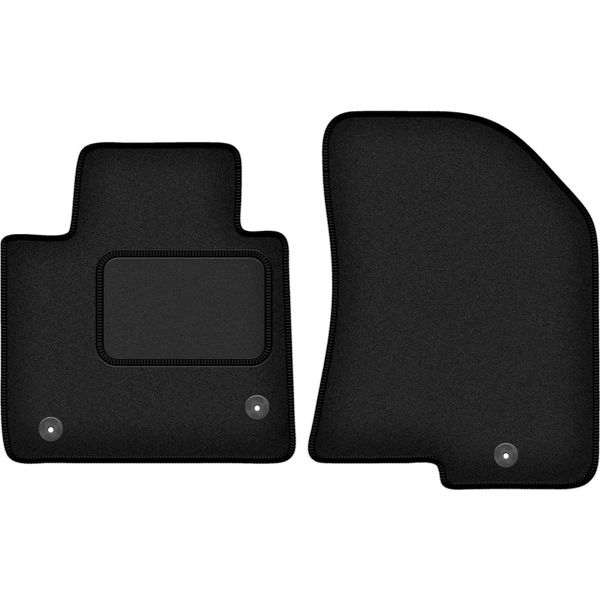 Wielganizator Tappetini Auto Velours Anteriori Adatto Per Kia Carens Iv (2013-2018, Minivan 7 Posti) Neri, Set 2 Pz, Con Fissaggi-image