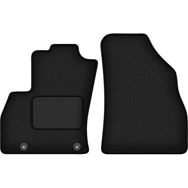 Wielganizator Tappetini Auto Velours Anteriori Adatto Per Fiat Qubo (2008-2020, Furgone 2 Posti) Neri, Set 2 Pz, Con Fissaggi-image