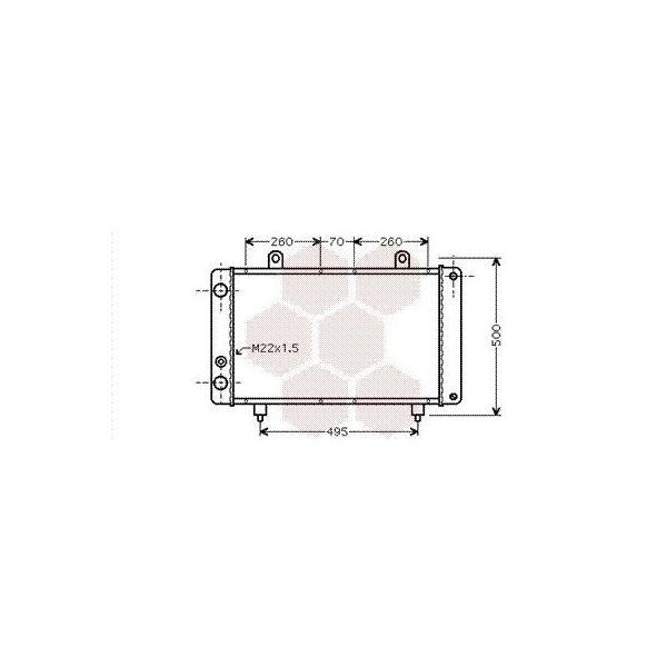 Van Wezel 40002319 Radiatore Radiatore Acqua Radiatore Motore Per Fiat Ducato Furgone (290) Ducato Pianale/Telaio (290) Ducato Furgone (280) Ducato Panorama-image