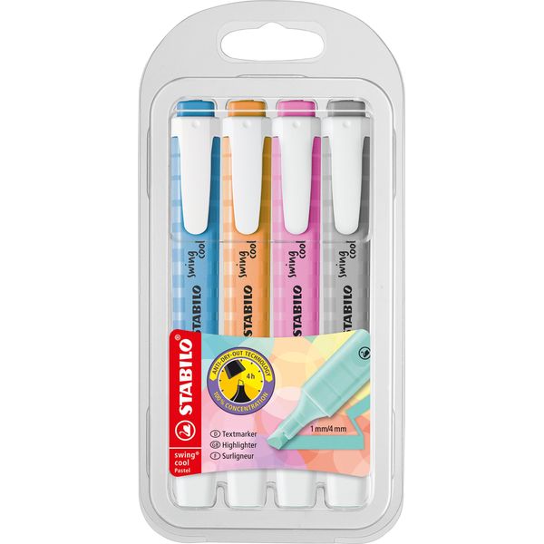 Stabilo Swing Cool Pastel Evidenziatore 8 Pz Punta Smussata Multicolore-image