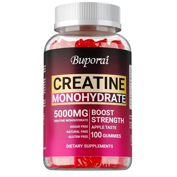 Creatina Monoidrato 5000Mg (100 Orsetti Gommosi) Integratore Alimentare, Energia, Resistenza, Muscoli, Forza, Salute Muscolare-image