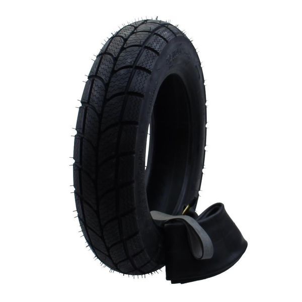 Pneumatici Invernali Kenda K701 3.50-10 + Camera D'aria/Nastro Per Vespa Px Ape-image