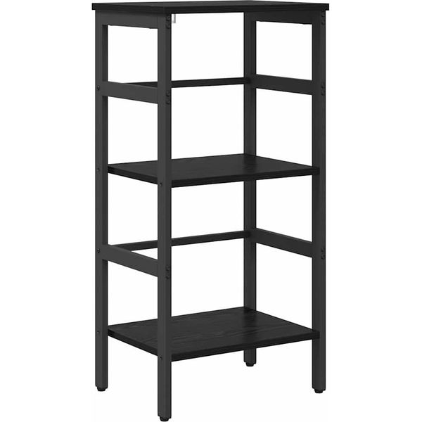 Syfax™ Libreria Rovere Nero 40 X 29,5 X 81 Cm Legno Multistrato-image