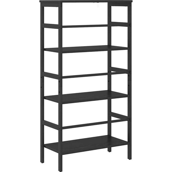 Syfax™ Libreria Rovere Nero 60 X 29,5 X 115 Cm Legno Multistrato-image