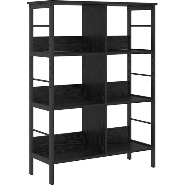 Syfax™ Libreria Rovere Nero 82 X 32 X 112 Cm Legno Multistrato-image