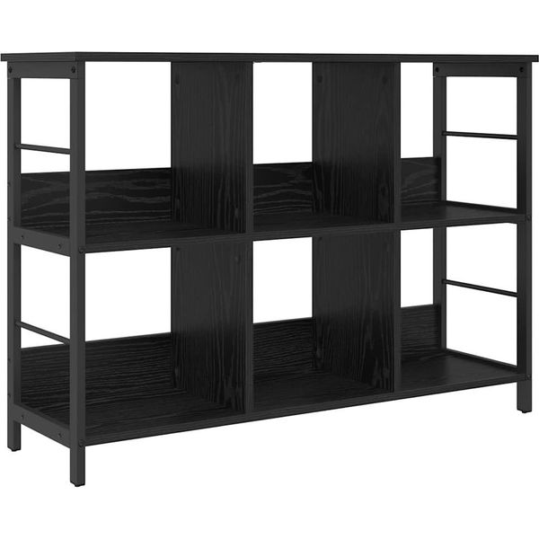 Syfax™ Libreria Rovere Nero 102 X 32 X 72,5 Cm Legno Multistrato-image