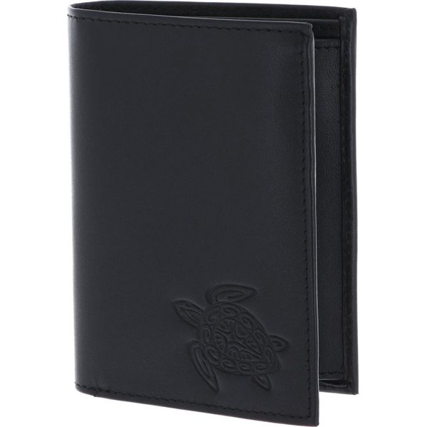 Oxmox Pelle Portafoglio Leather KombiböRse Turtle Embossed Black Nero-image