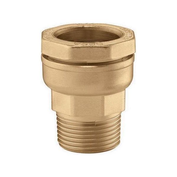 Raccordo A Vite In Ottone 20 Mm X 1/2 Pollice Filettatura Esterna Tubo Pe-image