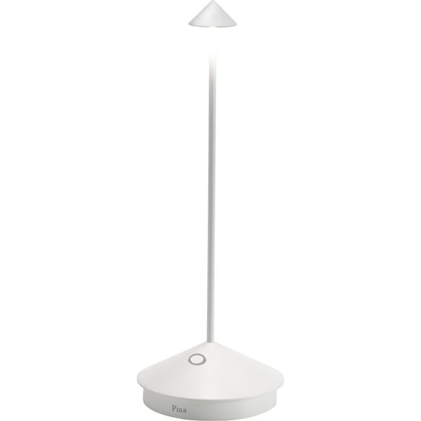 Lampada A Led Da Tavolo Pina Pro Bianca Ricaricabile E Dimmerabile Senza Fili Zafferano-image