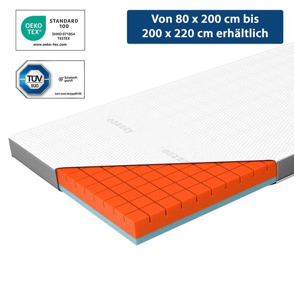 Genius Eazzzy Premium Cube Topper Reversibile 120X200X9Cm H4/H5 Coprimaterasso Per Materasso-image