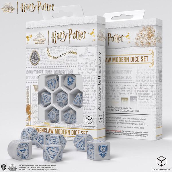 Harry Potter Set Di Dadi Moderni Ravenclaw - Bianco (7)-image