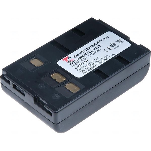 Batteria T6 Power Per Panasonic NV-R00PN, Ni-Mh, 4,8 V, 2100 Mah (10,1 Wh), Nero-image