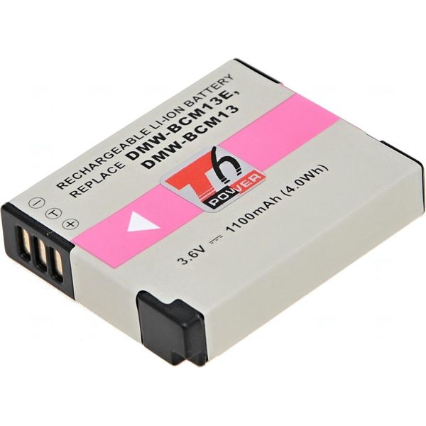 Batteria T6 Power Per Panasonic Lumix DMC-LZ40, Li-Ion, 3,6 V, 1100 Mah (4 Wh), Nero-image