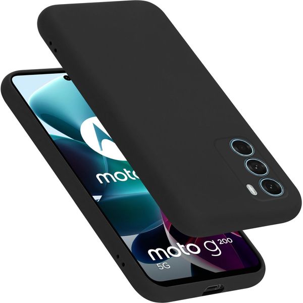 Cadorabo Custodia Protettiva Per Motorola Moto G200 5G Custodia In Nero Per Telefono Cellulare Custodia Cover Tpu Etui-image