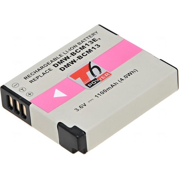Batteria T6 Power Per Panasonic Lumix DMC-ZS40, Li-Ion, 3,6 V, 1100 Mah (4 Wh), Nero-image