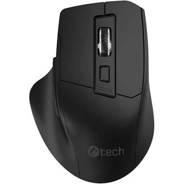 C-TECH Ergo Mouse WLM-05, Senza Fili, 1600DPI, 6 Pulsanti, Ricevitore Usb Nano, Nero-image