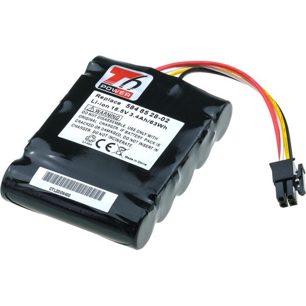 Batteria T6 Power Per Husqvarna Automower 310 2017, Li-Ion, 18,5 V, 3400 Mah (63 Wh), Nero-image