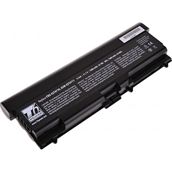 Batteria T6 Power Per Lenovo Thinkpad T410I, Li-Ion, 11,1 V, 7800 Mah (87 Wh), Nero-image